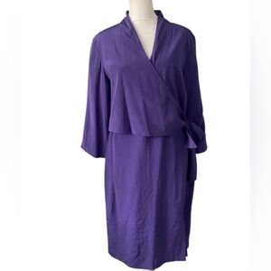 Vintage cold water creek dress 100% silk size 8 wrap